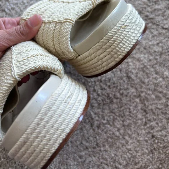 Vince Margo Cord Platform Slide Sandals – Cream SZ 6.5 - Picture 6 of 9